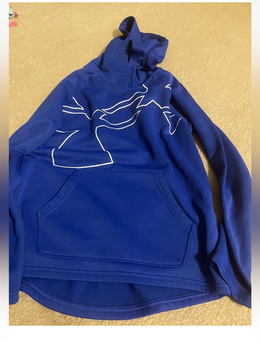 under armour youth girls medium blue hoodie